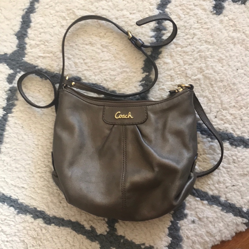 Coach pewter cross body